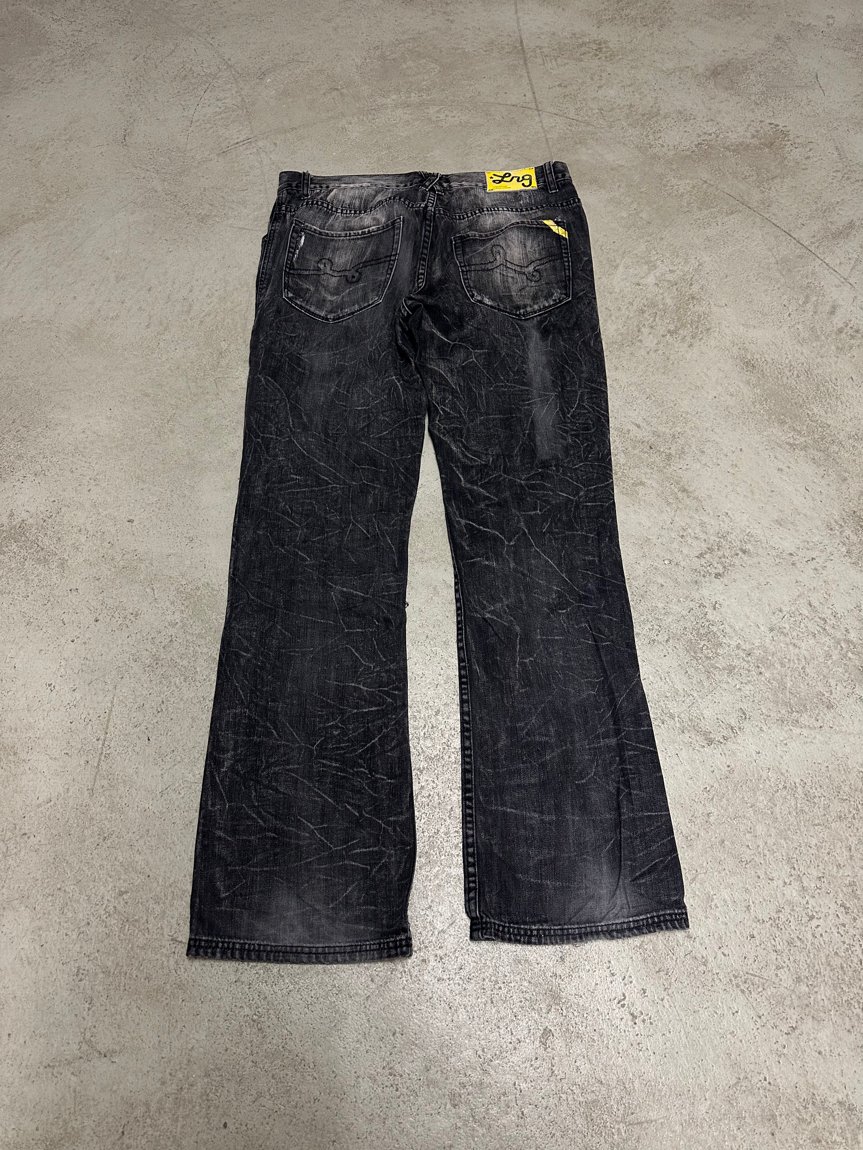 Vintage Lng Baggy Jeans W36 L34 Schwarz – Denim Wash