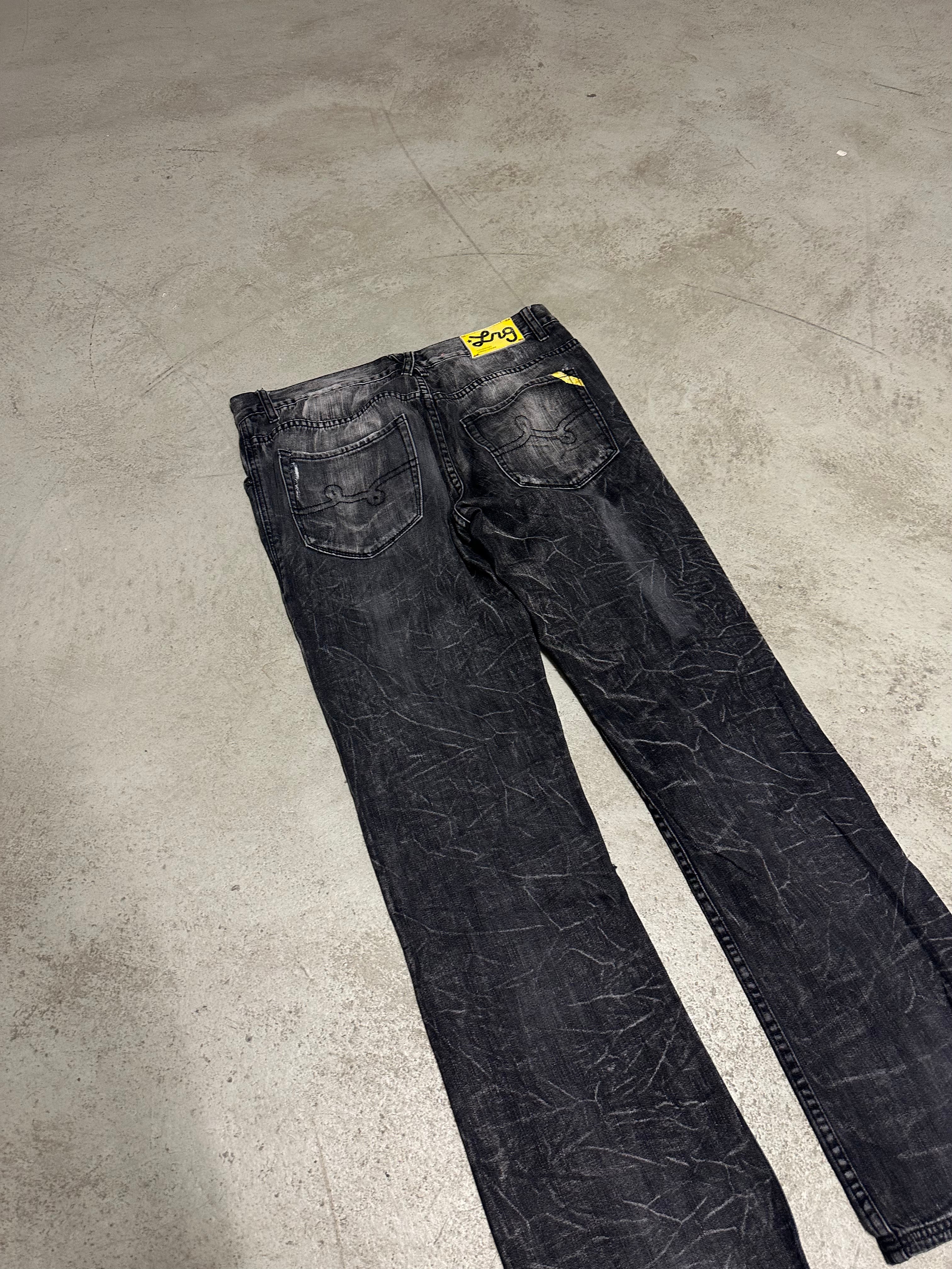 Vintage Lng Baggy Jeans W36 L34 Schwarz – Denim Wash