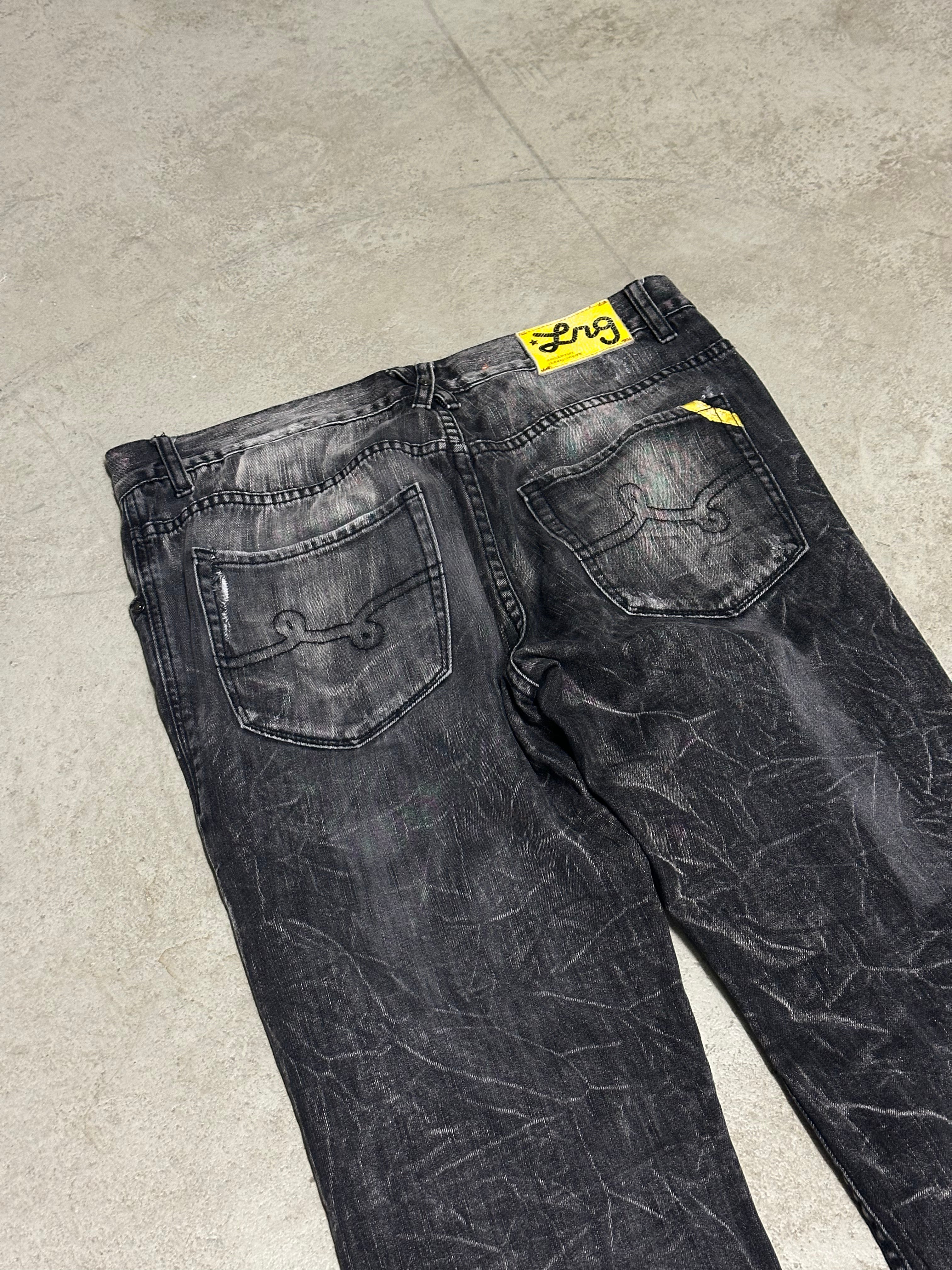 Vintage Lng Baggy Jeans W36 L34 Schwarz – Denim Wash