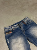 Y2K Vintage Diesel Baggy Jeans – W30 L32 – Blue Denim Wash – Low Waist