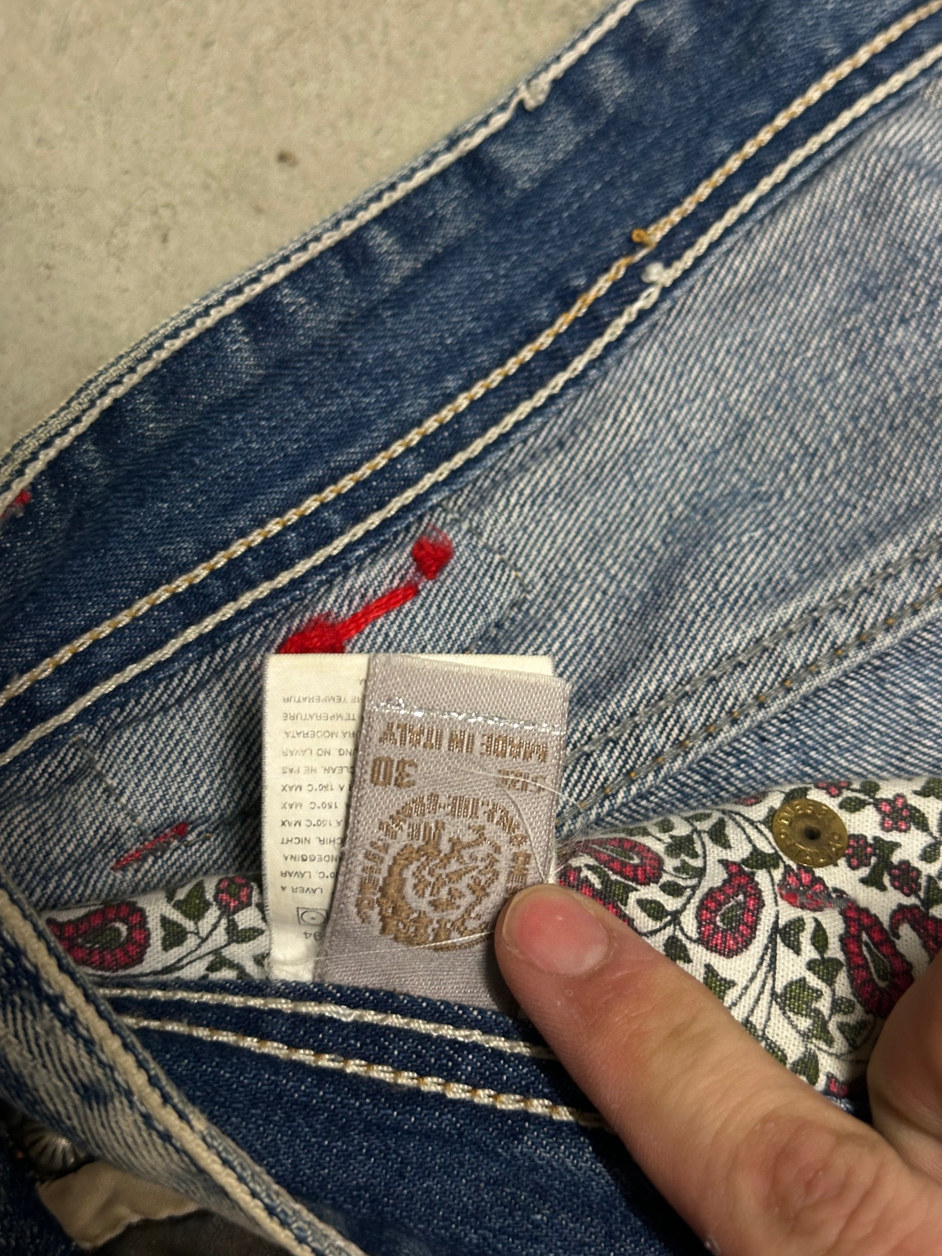 Y2K Vintage Diesel Baggy Jeans – W30 L32 – Blue Denim Wash – Low Waist