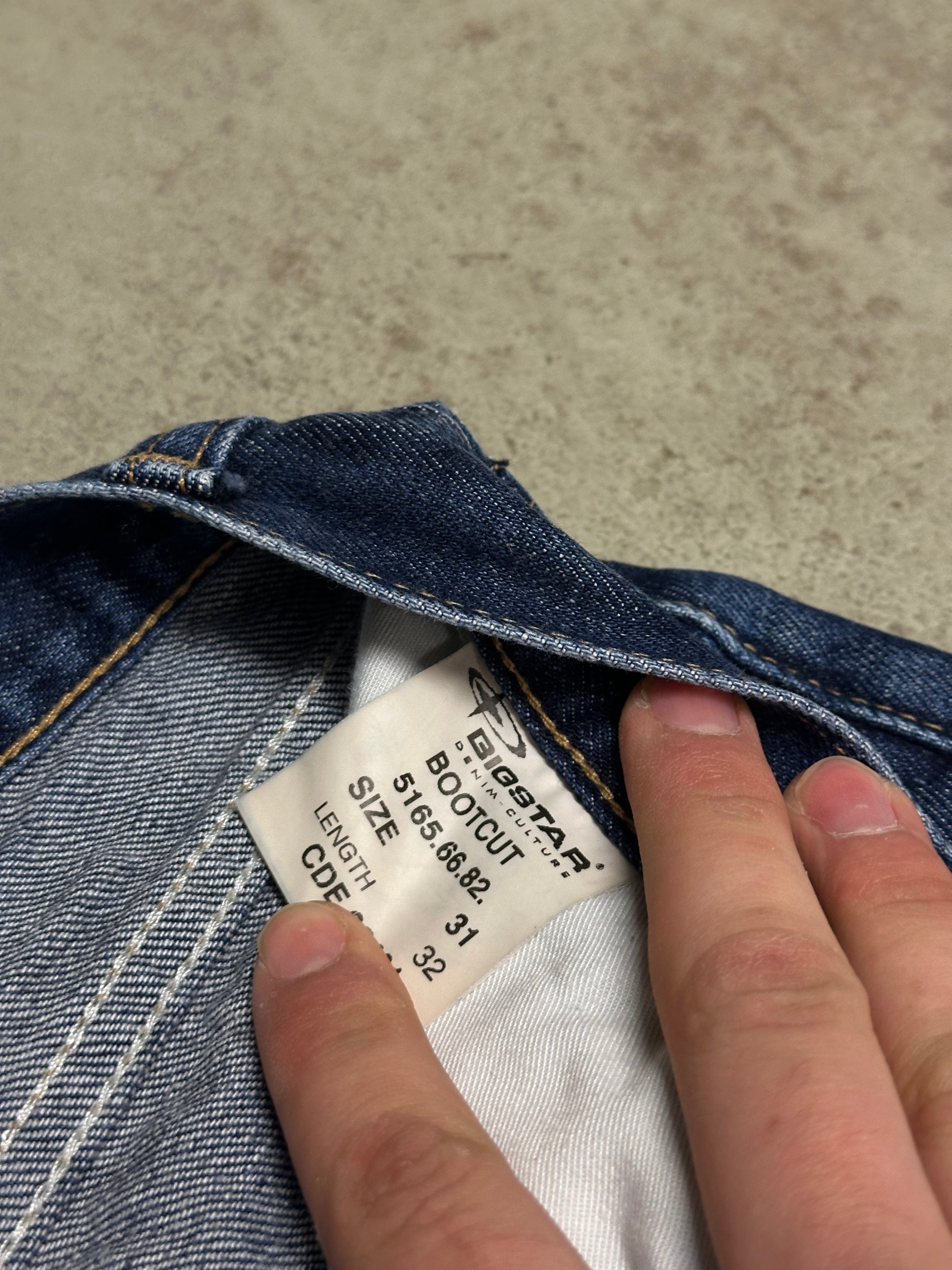 Y2K Vintage Bigstar Bootcut Jeans – W31 L32 – Blau – Low Waist