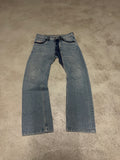 Y2K Vintage Diesel Extreme Baggy Jeans – W32 L32 – Hellblau – Staggered Look