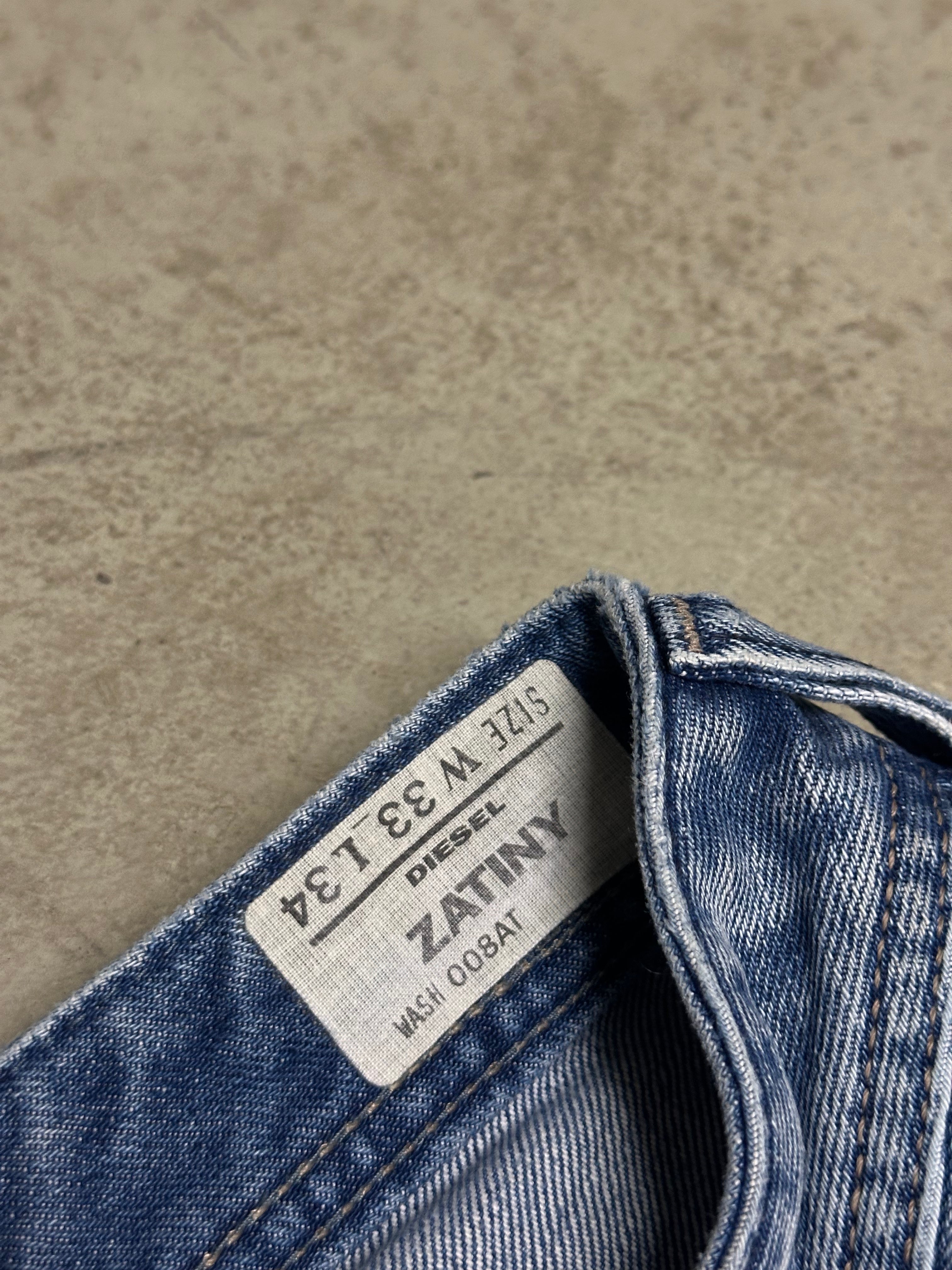 Y2K Vintage Diesel Zatiny Baggy Jeans – W33 L34 – Dunkelblau – Low Waist