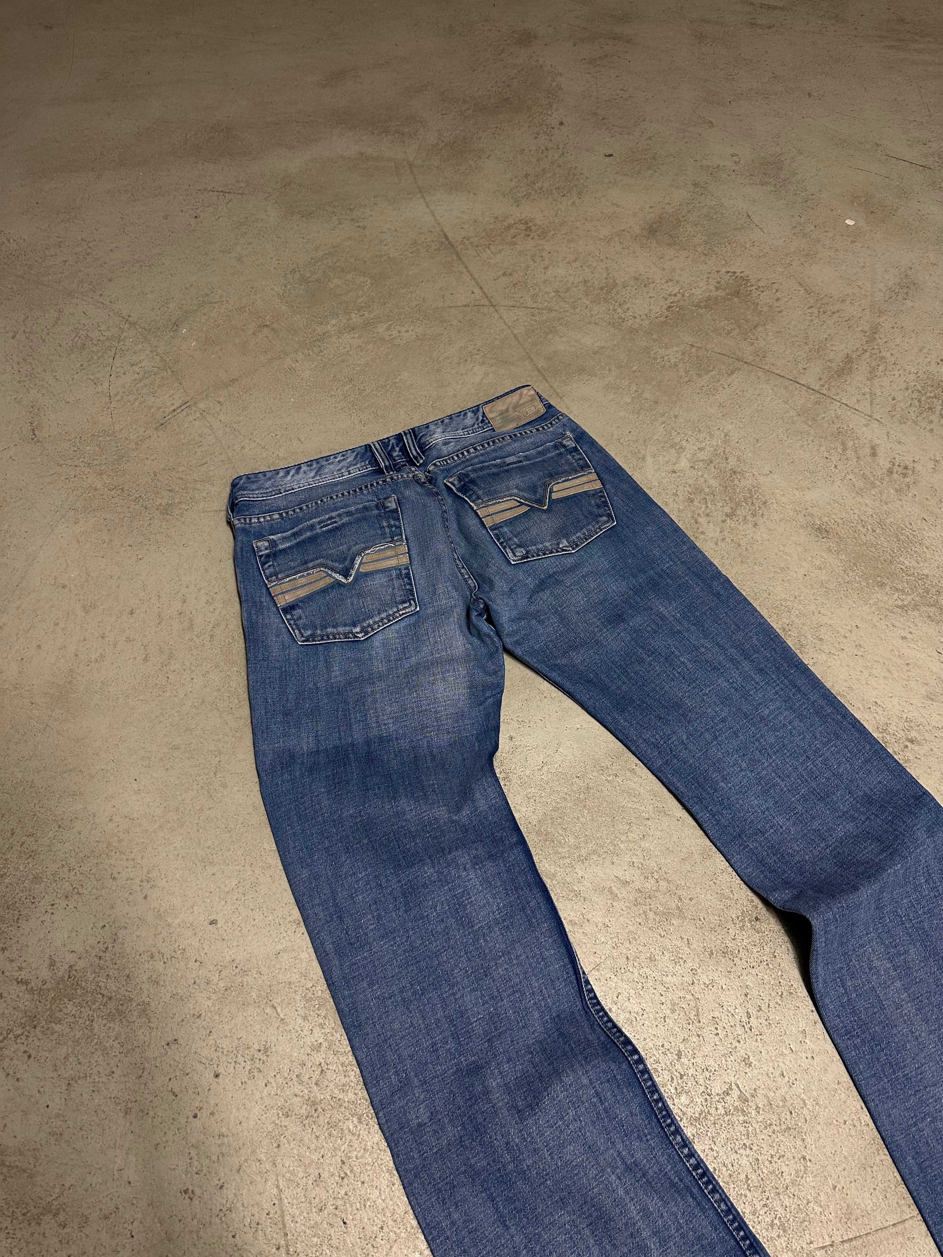 Y2K Vintage Diesel Zatiny Baggy Jeans – W33 L34 – Dunkelblau – Low Waist