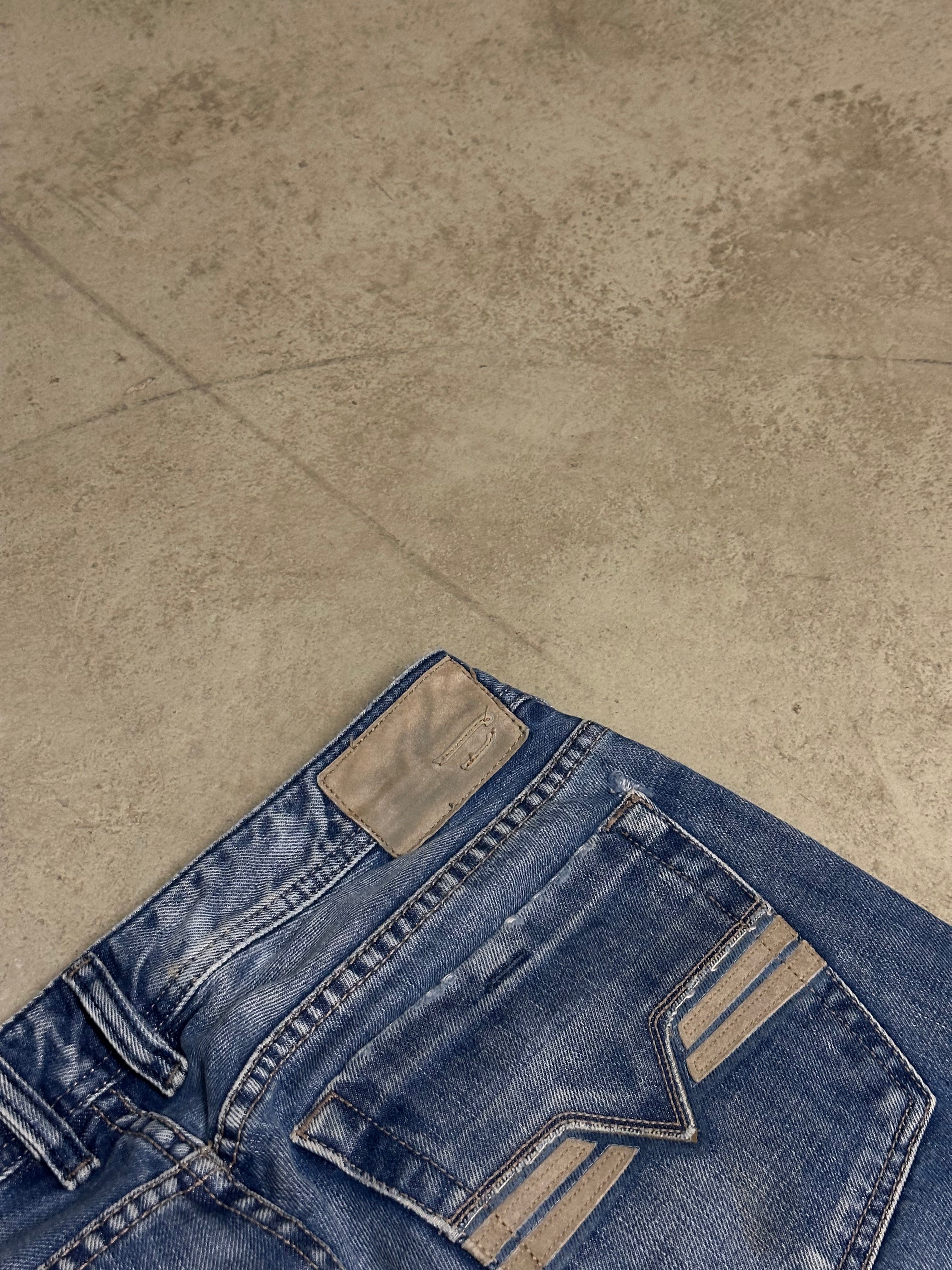 Y2K Vintage Diesel Zatiny Baggy Jeans – W33 L34 – Dunkelblau – Low Waist