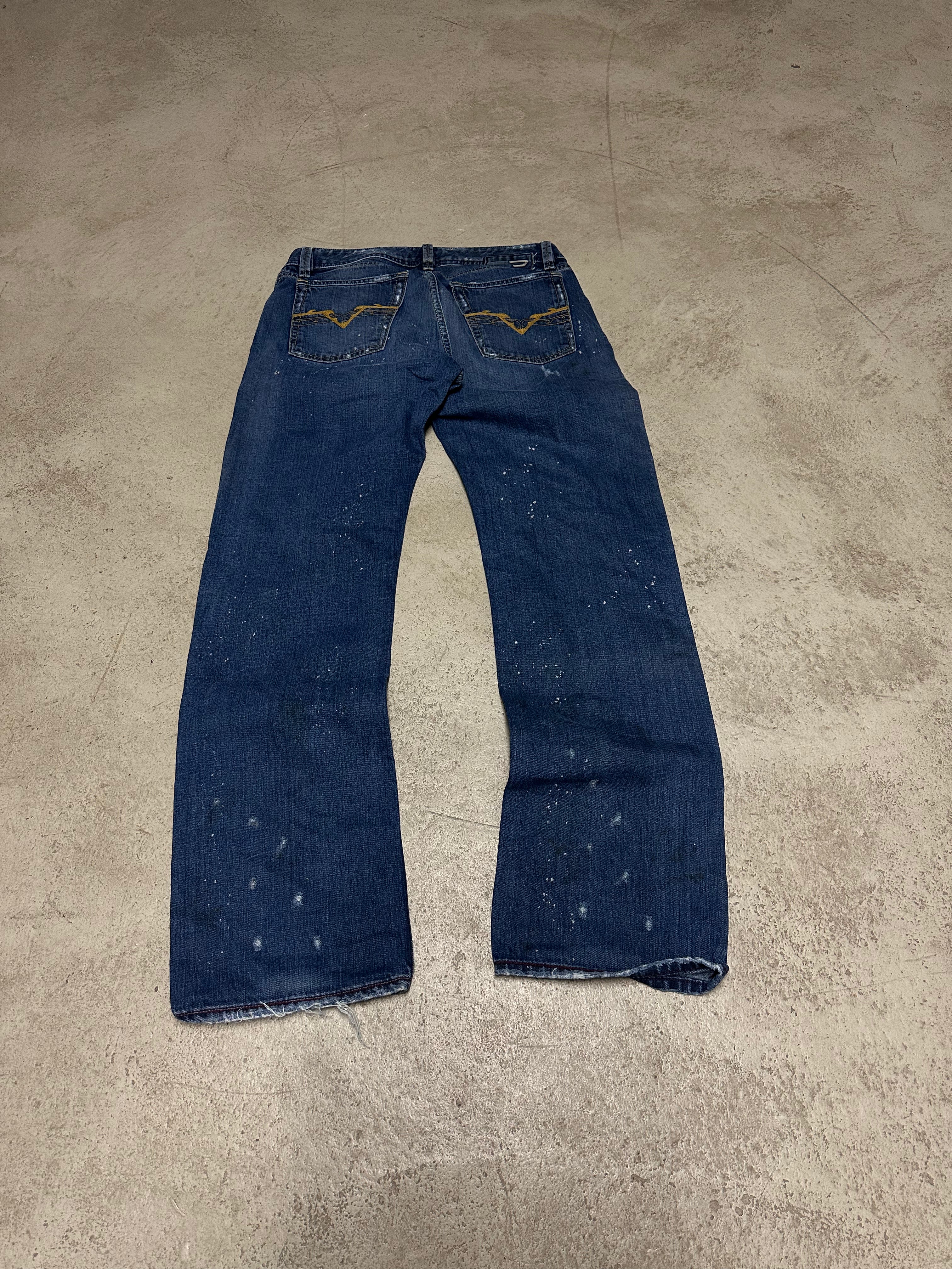 Y2K Vintage Diesel Baggy Jeans – Size 34 – Dunkelblau – Low Waist